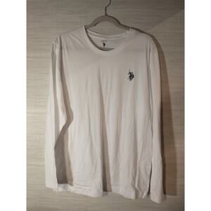 U.S Polo Association Shirt Adult XL White Pony Sleep Wear Long Sleeve